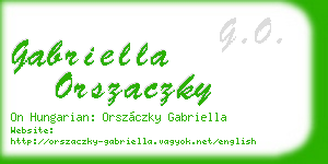 gabriella orszaczky business card