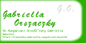 gabriella orszaczky business card